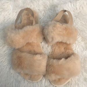 Sun + Stone Faux Fur Slippers